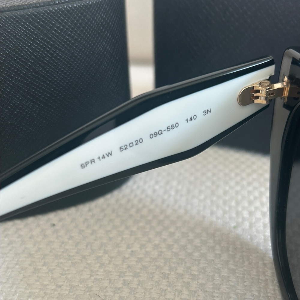 Prada Women's Bold Black Sunglasses - Picture 4 of 4